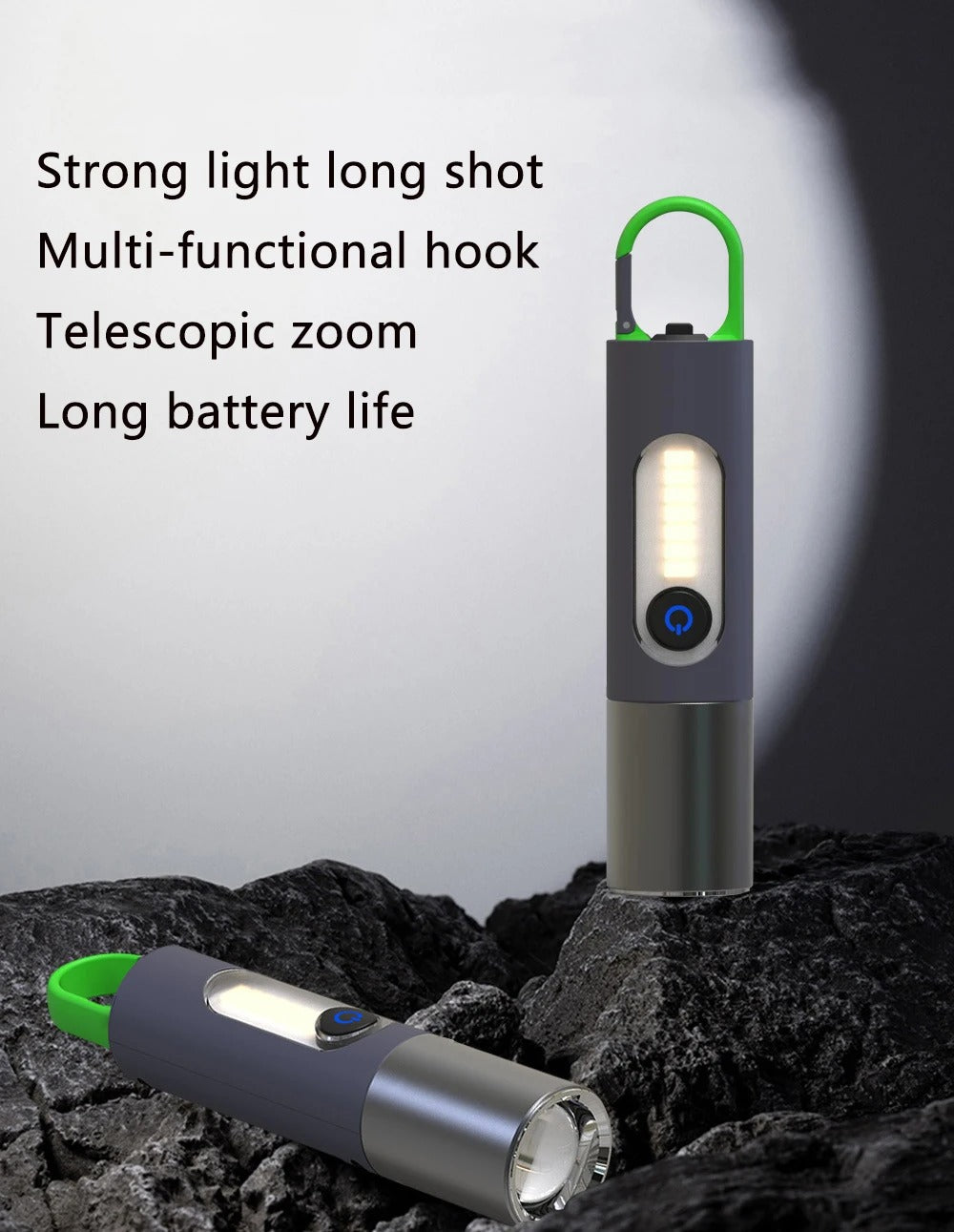 Linterna LED Con Zoom Resistente al Agua