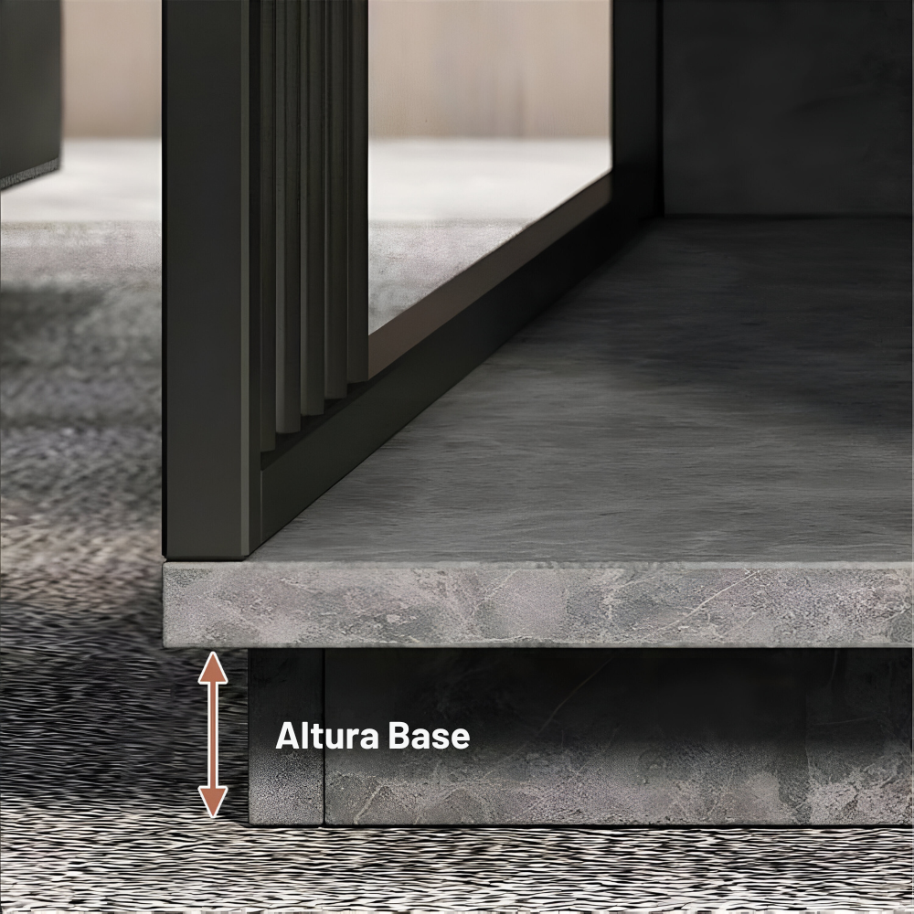 Mesa De Centro Rectangular Para Living Gris 100x50x40 cm