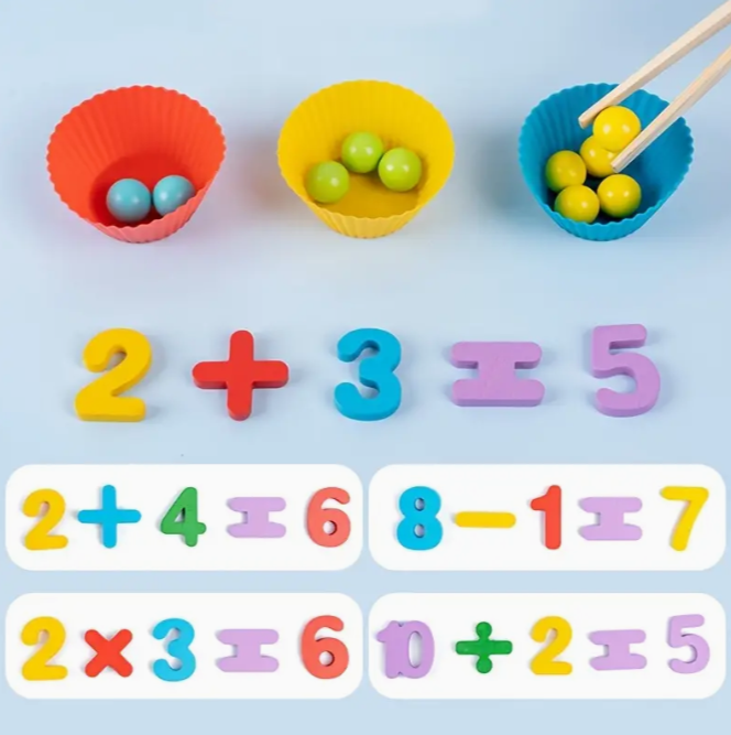 Juego de Matematicas Montessori Para Niños