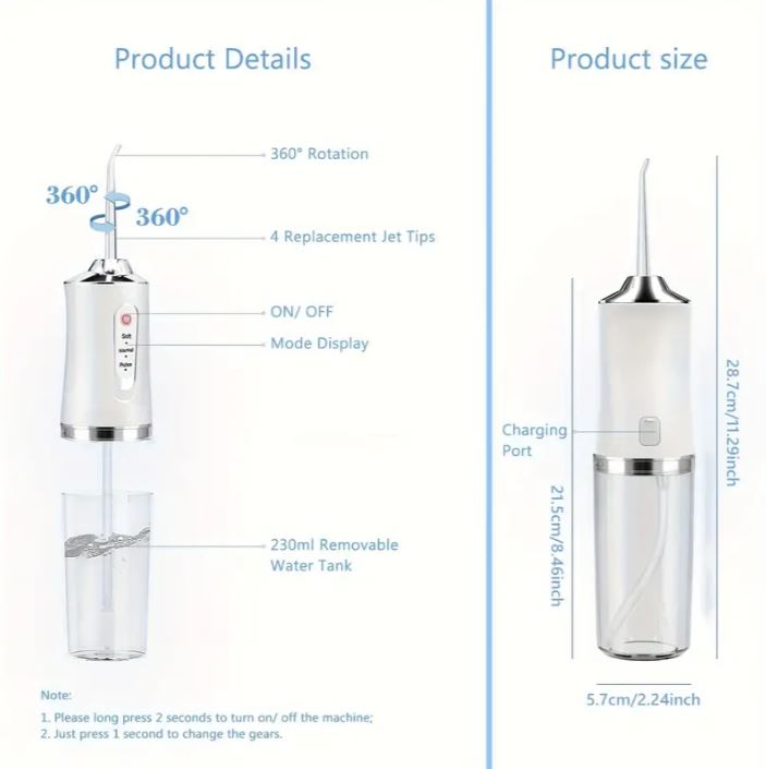 Irrigador Dental Waterpik Usb 300ml