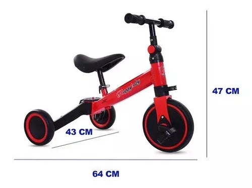 Triciclo correpasillo 3 en 1 para niños