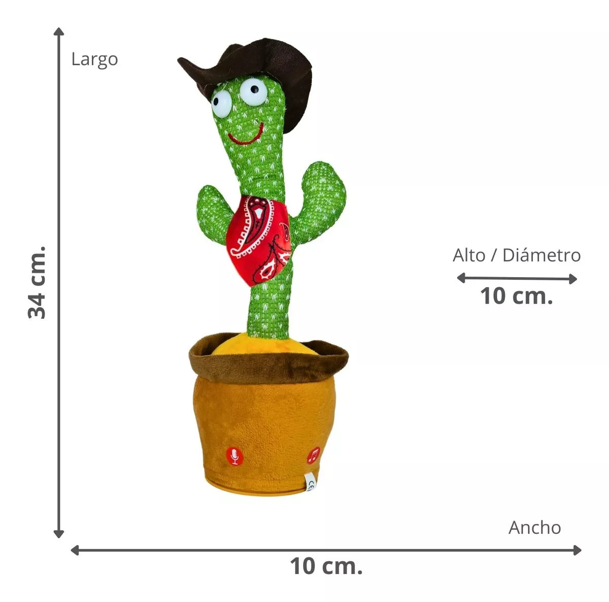 Cactus Bailarín Imita Voz Musical Usb