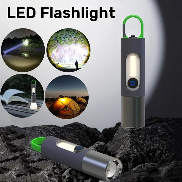 Linterna LED Con Zoom Resistente al Agua