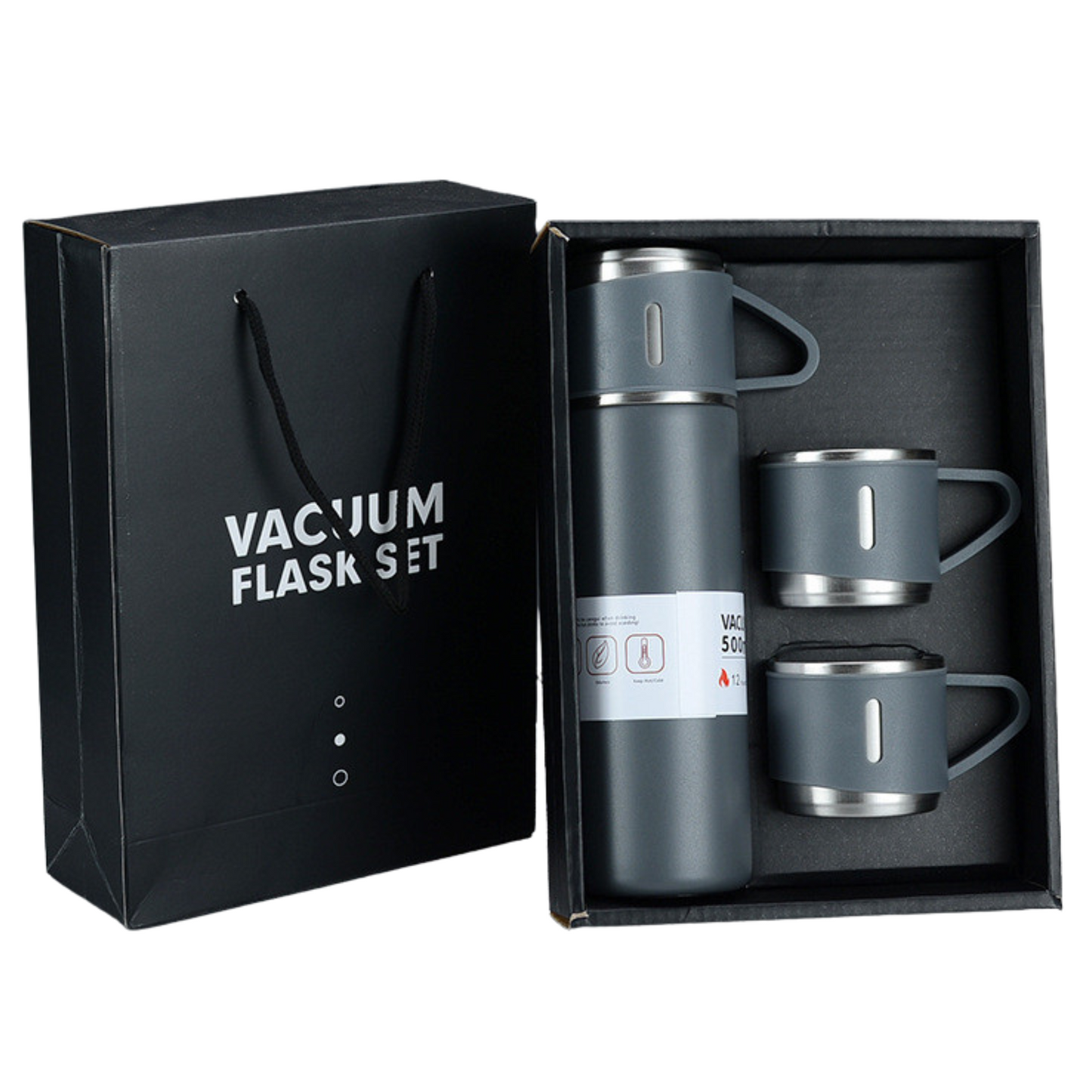 Termo  Acero Inox 500 ml + 3 Tazas
